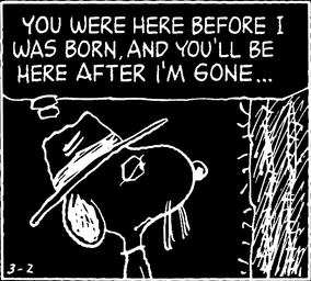 you were here before i was born, and you'll be here after i'm gone...